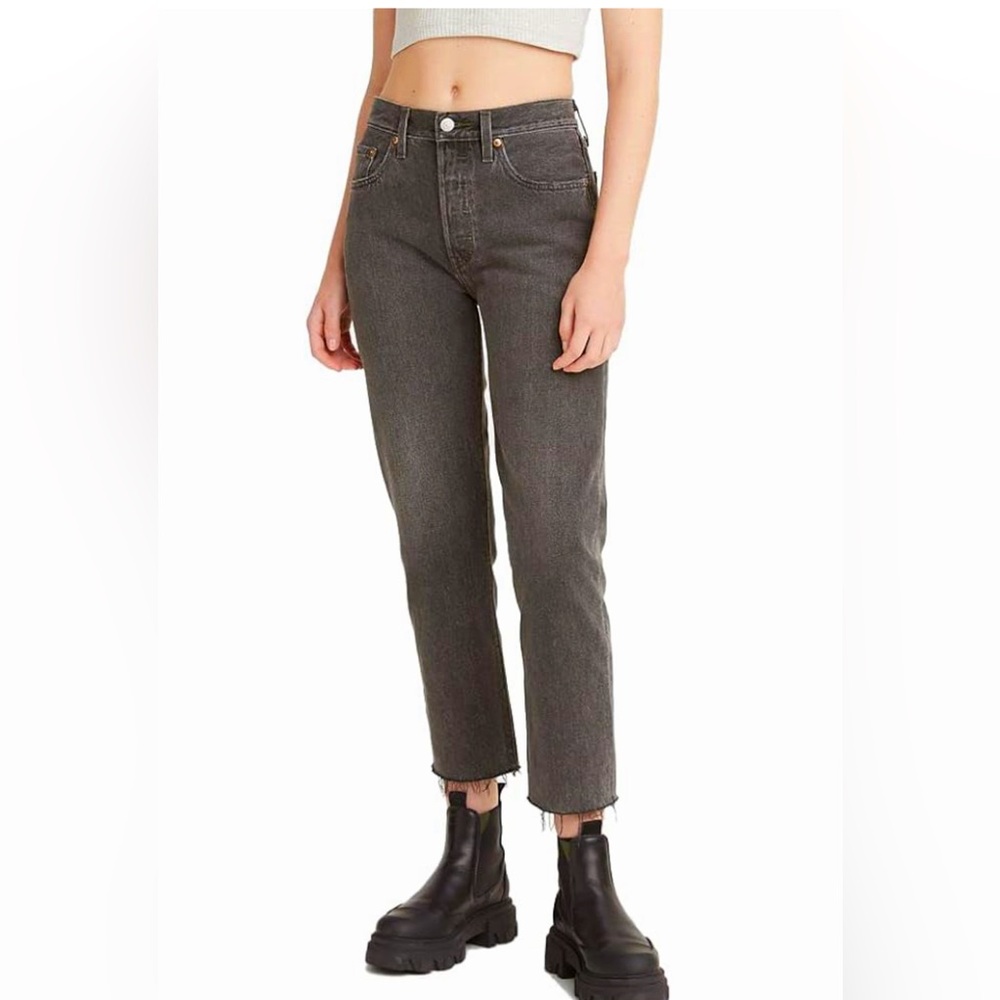 Levi's Women's 501 Crop Jeans W32 L26 “Get Off My Cloud” Black
